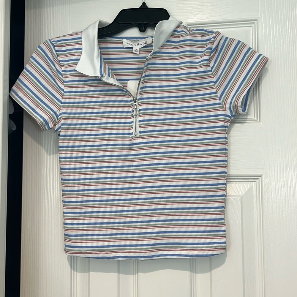 Striped crop top